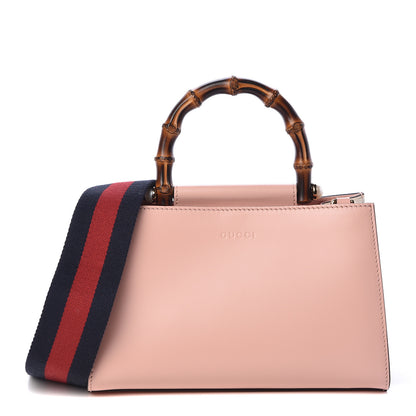 Gucci Nappa Bamboo Web Mini Nymphaea Top Handle Bag Perfect Pink Mystic White 1 of 11