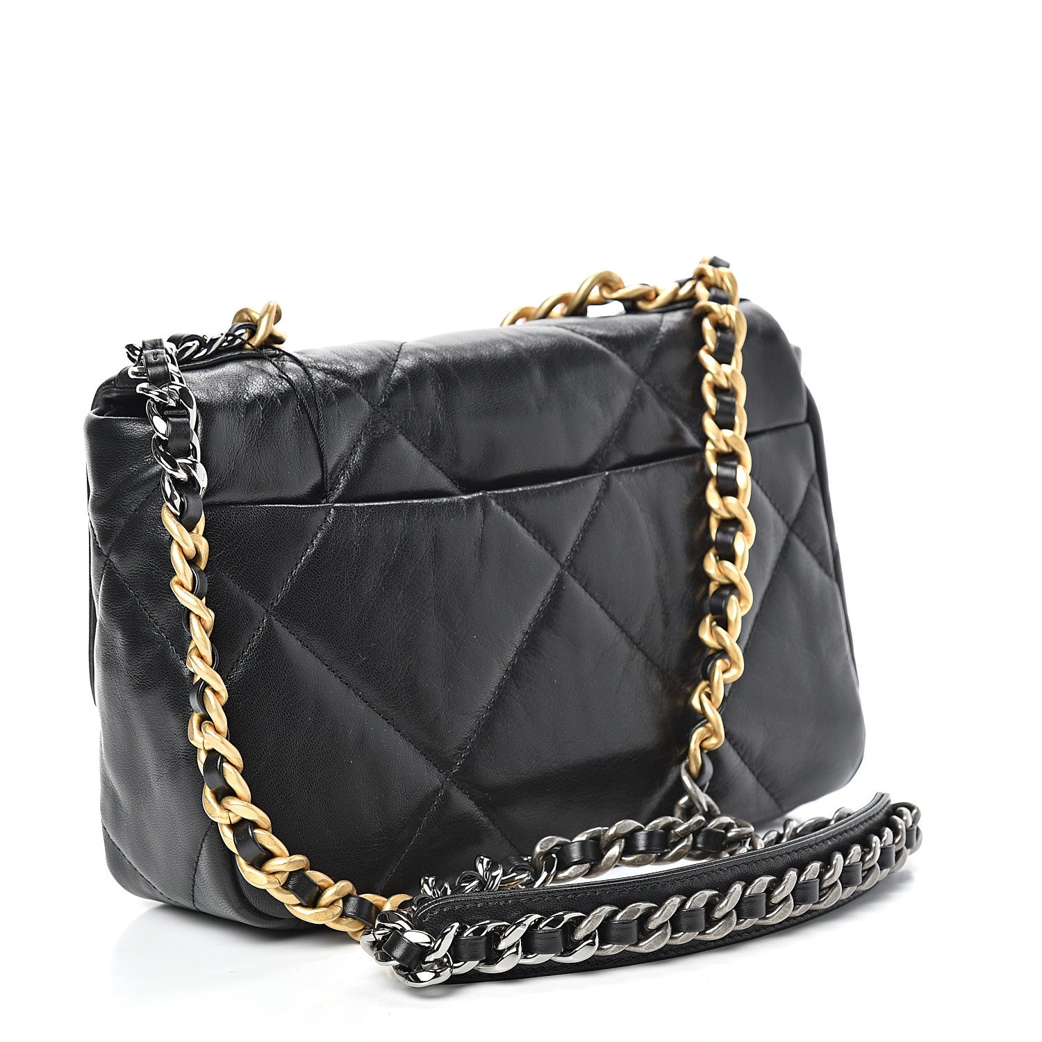Chanel Lambskin Quilted Medium 19 Flap Black 3 of 11