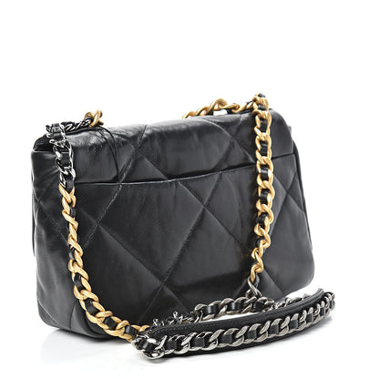 Chanel Lambskin Quilted Medium 19 Flap Black 3 of 11