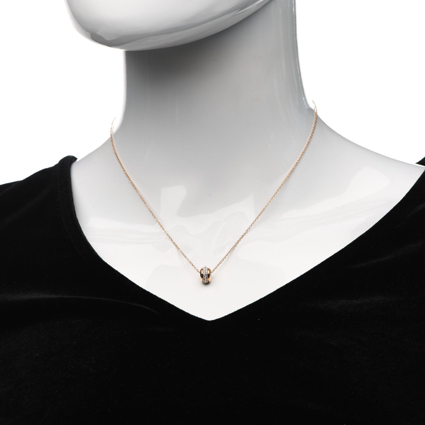 18K Rose Gold Diamond Possession Pendant Necklace