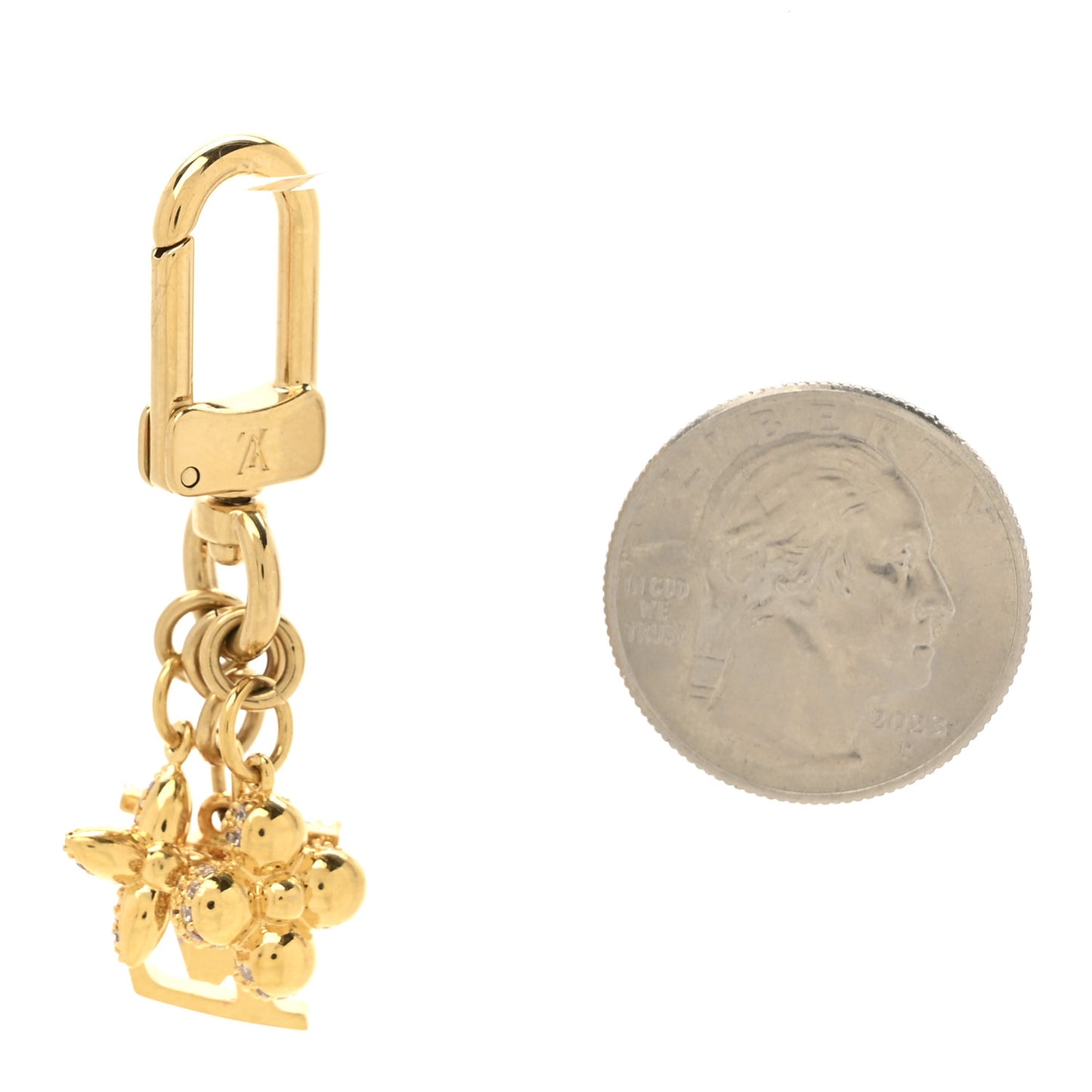 Micro Charms LV Iconic Key Holder Gold