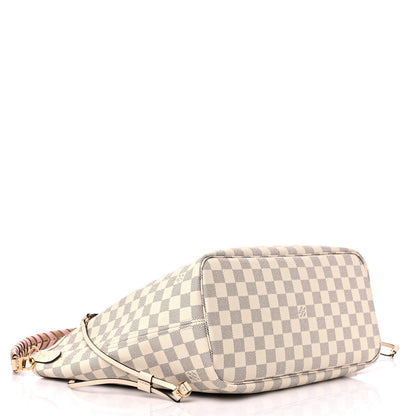 Louis Vuitton Damier Azur Braided Neverfull MM Pink 5 of 11