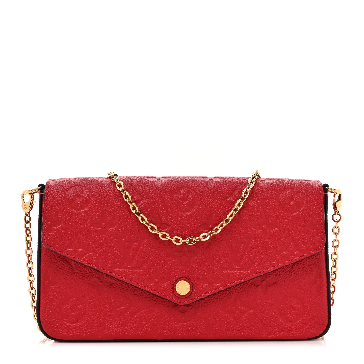 Louis Vuitton Empreinte Pochette Felicie Chain Wallet Scarlet 1 of 12