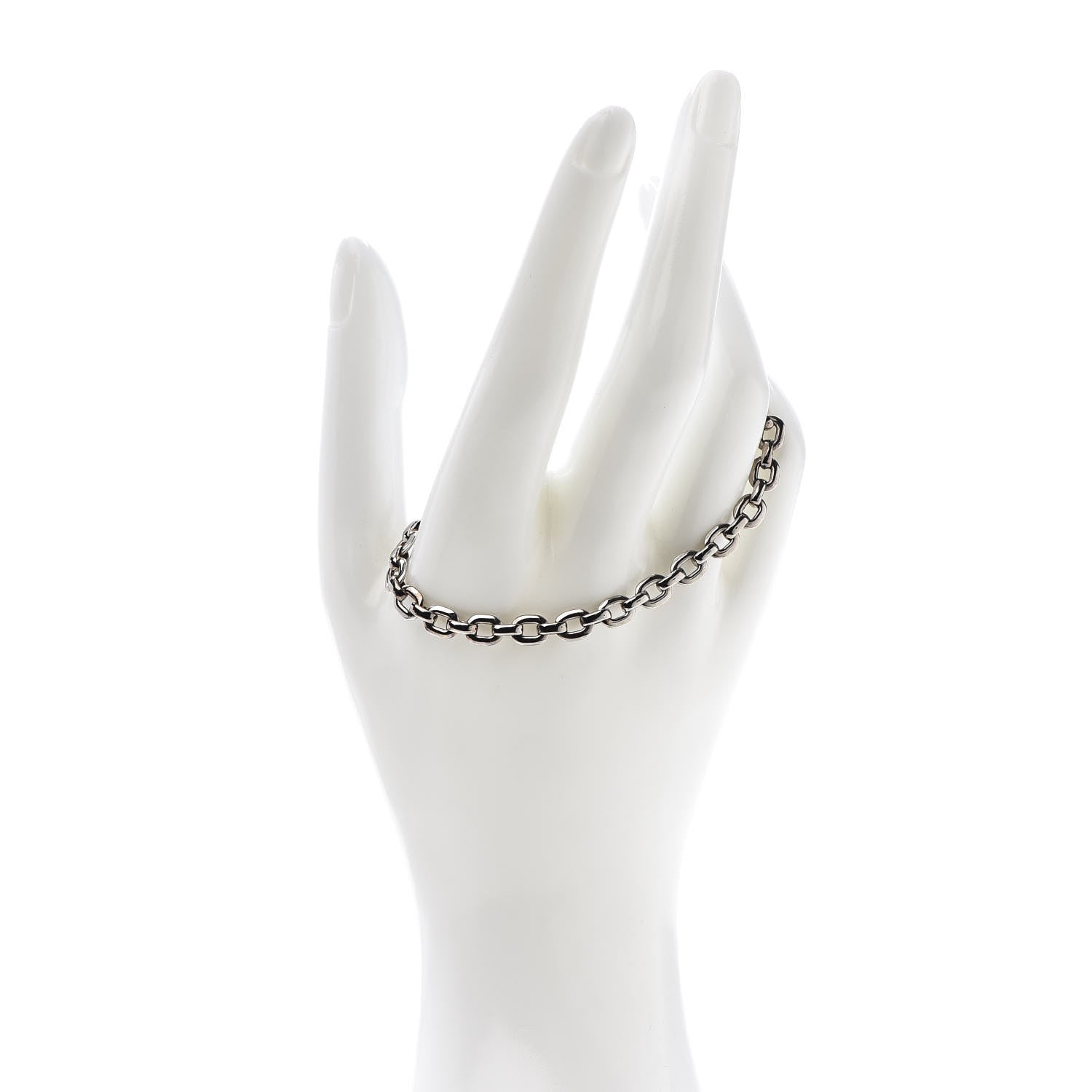 Cartier 18K White Gold Meplat Link Chain Bracelet 2 of 5