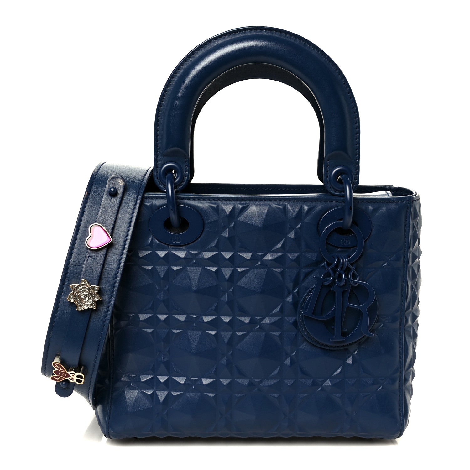 Christian Dior Calfskin Cannage Diamond Small My ABCDior Lady Dior Blue Royale 1 of 10