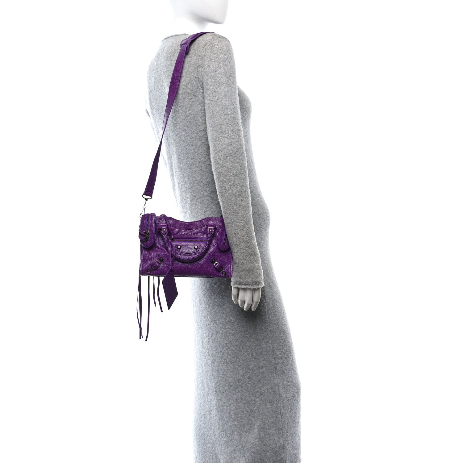 Balenciaga Agneau Classic Hardware Mini City Ultraviolet 2 of 11