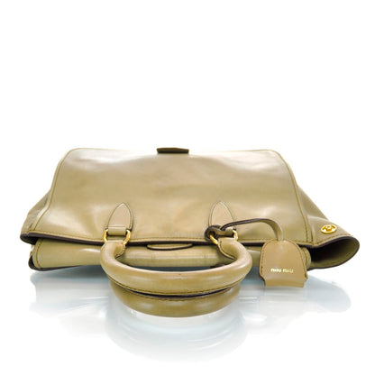 Miu Miu Leather Front Pocket Tote 3 of 11