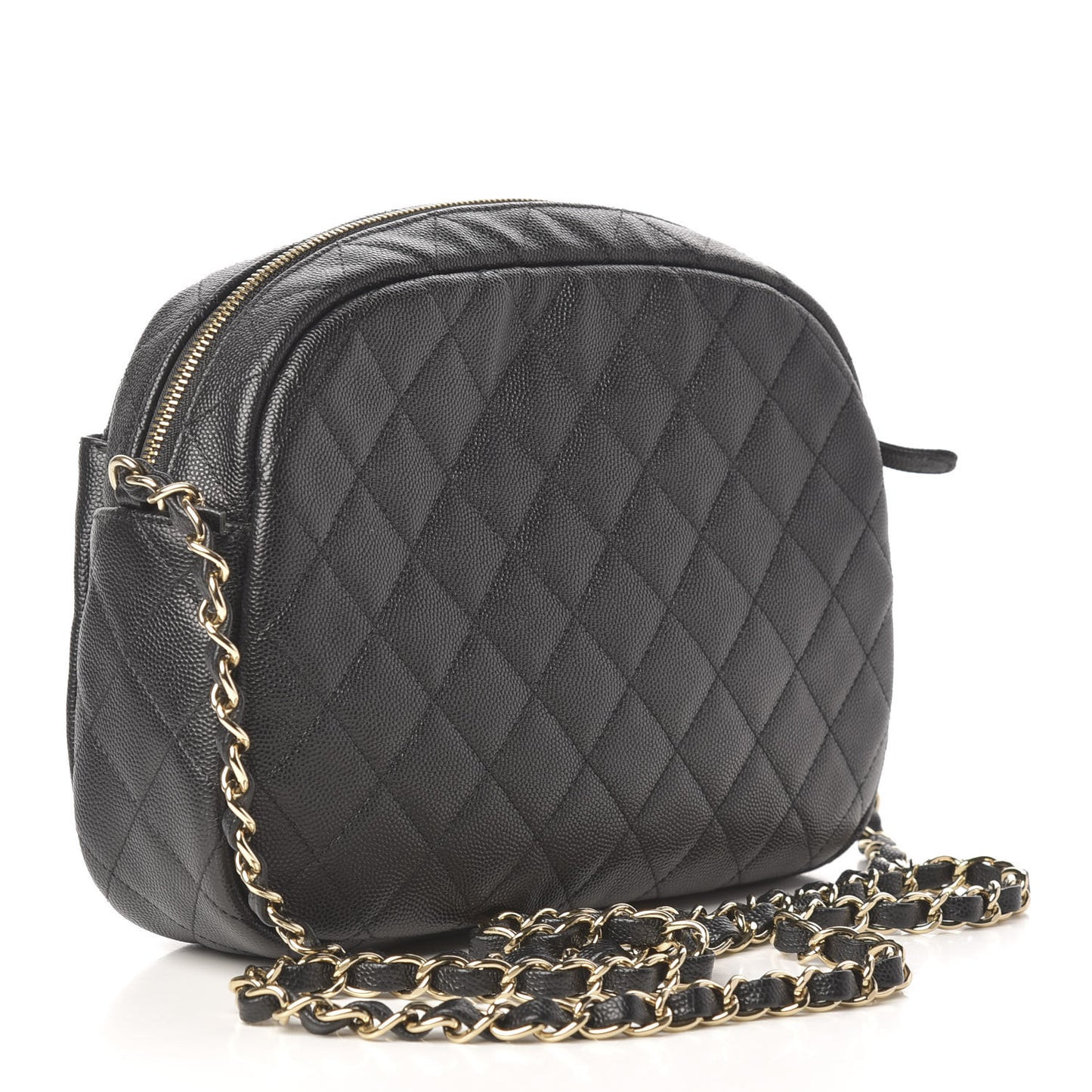 Caviar Quilted CC Day Camera Case Black