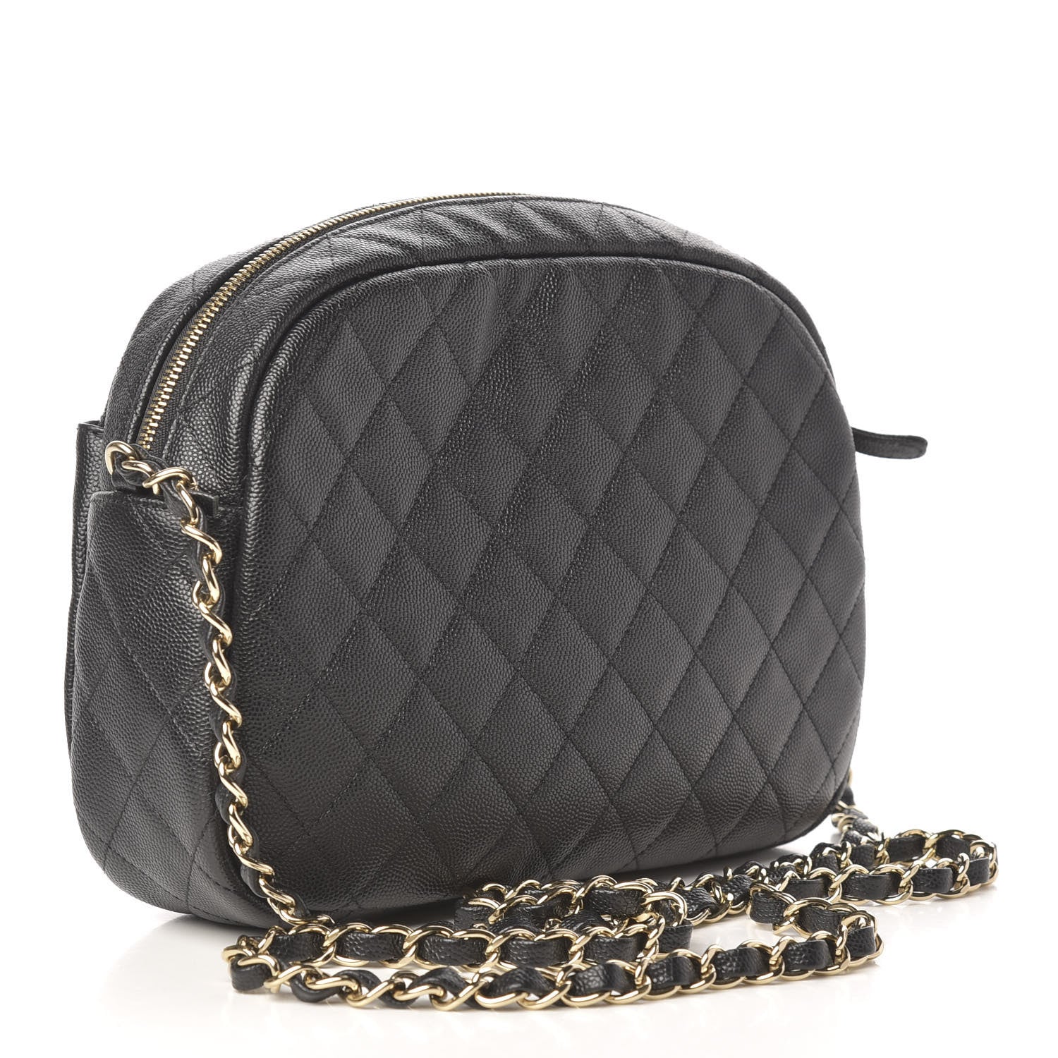 Chanel Caviar Quilted CC Day Camera Case Black 2 of 9