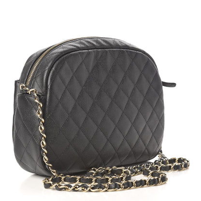 Chanel Caviar Quilted CC Day Camera Case Black 2 of 9