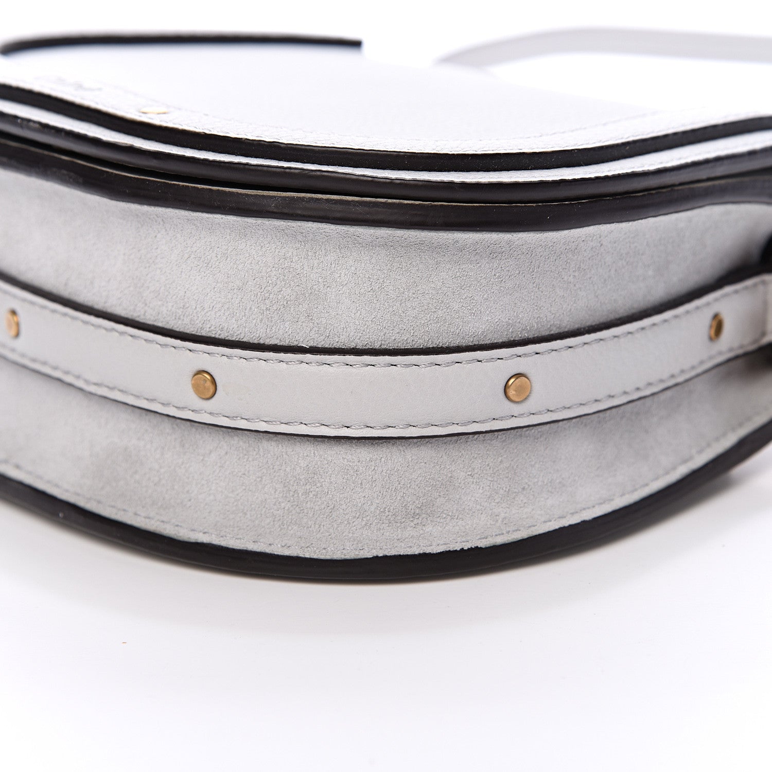 Chloe Calfskin Suede Small Nile Bracelet Bag Airy Grey 9 of 10