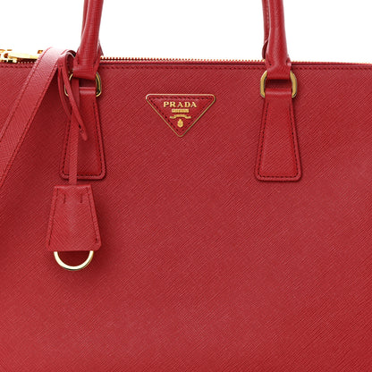 Prada Saffiano Medium Galleria Double Zip Tote Fuoco 10 of 14