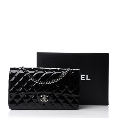 Chanel Patent Quilted Medium Double Flap Black 19 of 19