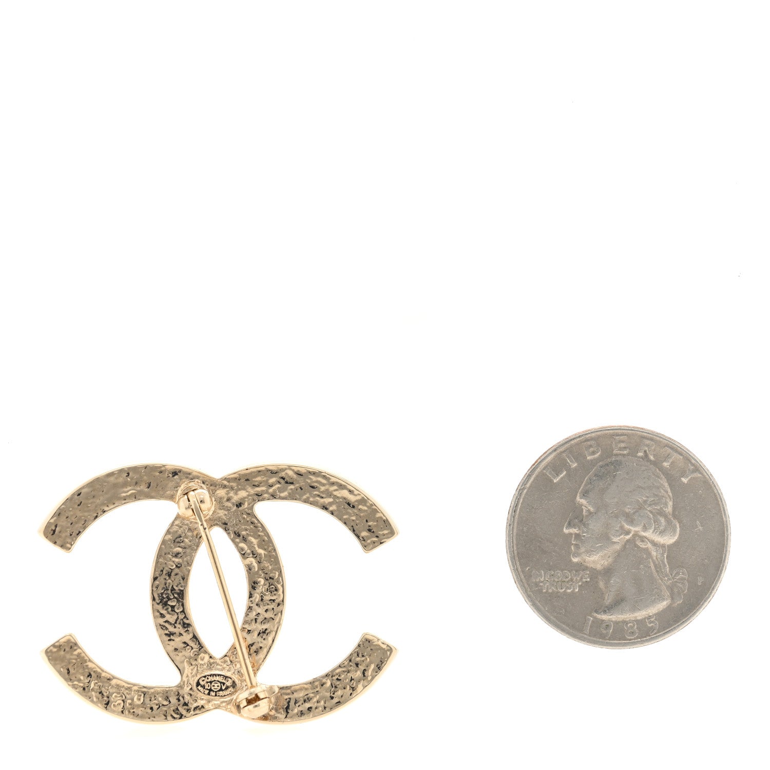 Chanel Pearl CC Mini Brooch Gold 2 of 3