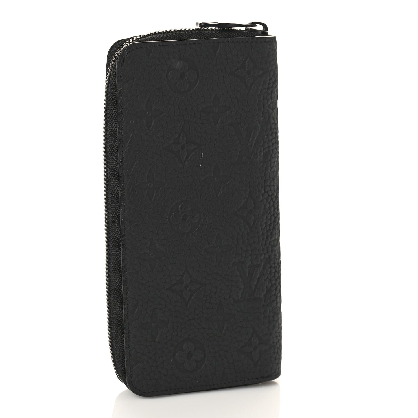 Taurillon Monogram Vertical Zippy Wallet Black