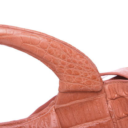 Nancy Gonzalez Crocodile Satchel Light Coral 8 of 9