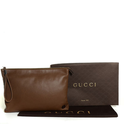 Gucci Deerskin Interlocking G Portfolio Clutch Maple 5 of 10