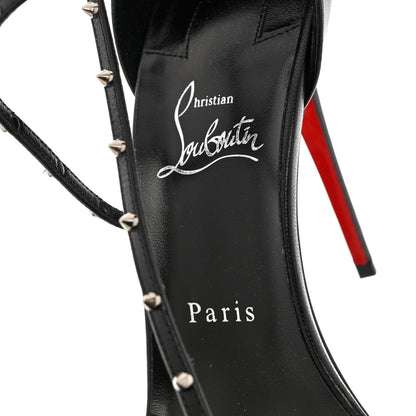Christian Louboutin Kid Riojana 100 Spiked Sandals 40 Black 5 of 9