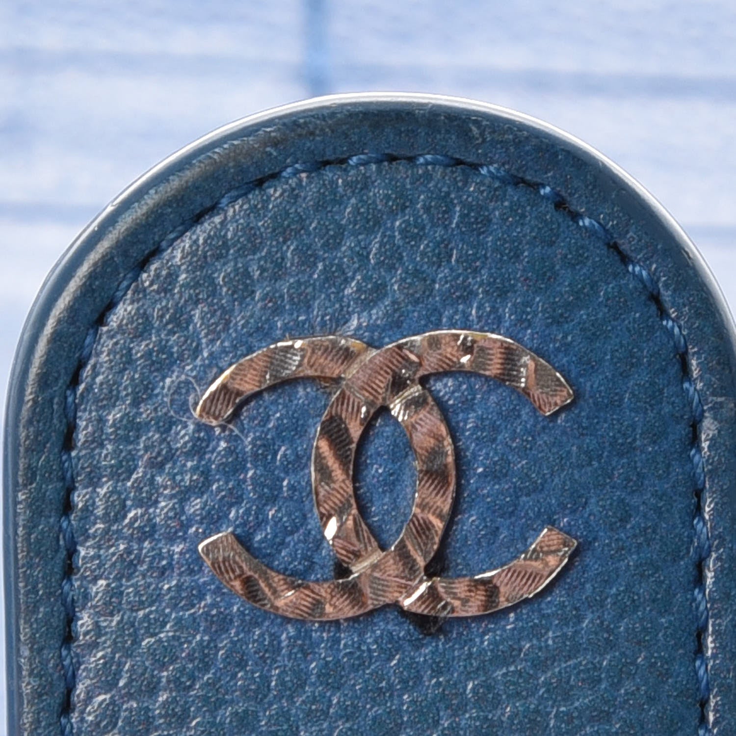 Chanel Caviar Sevruga French Wallet Blue 19 of 21