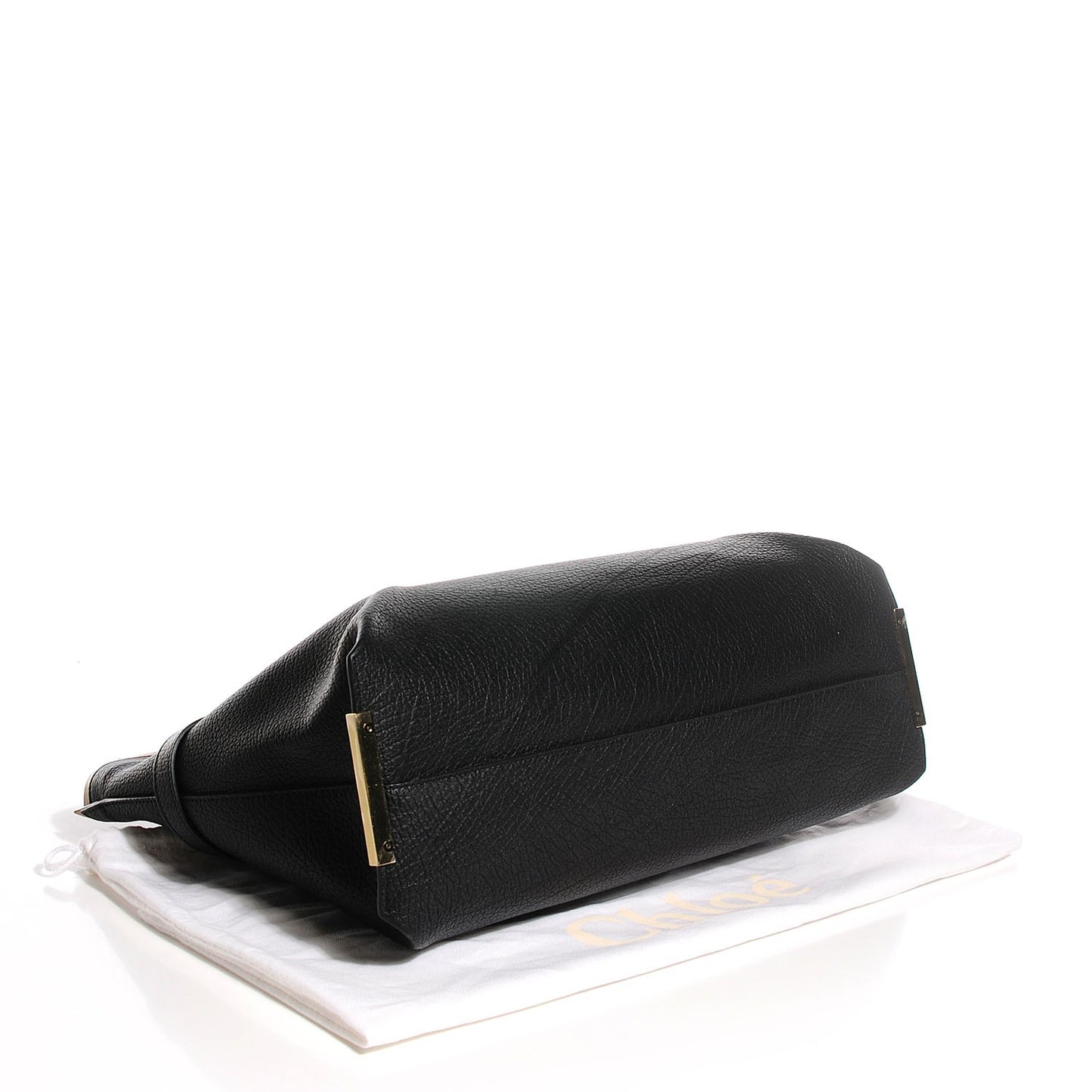 Grained Lambskin Large Charlotte Tote Black