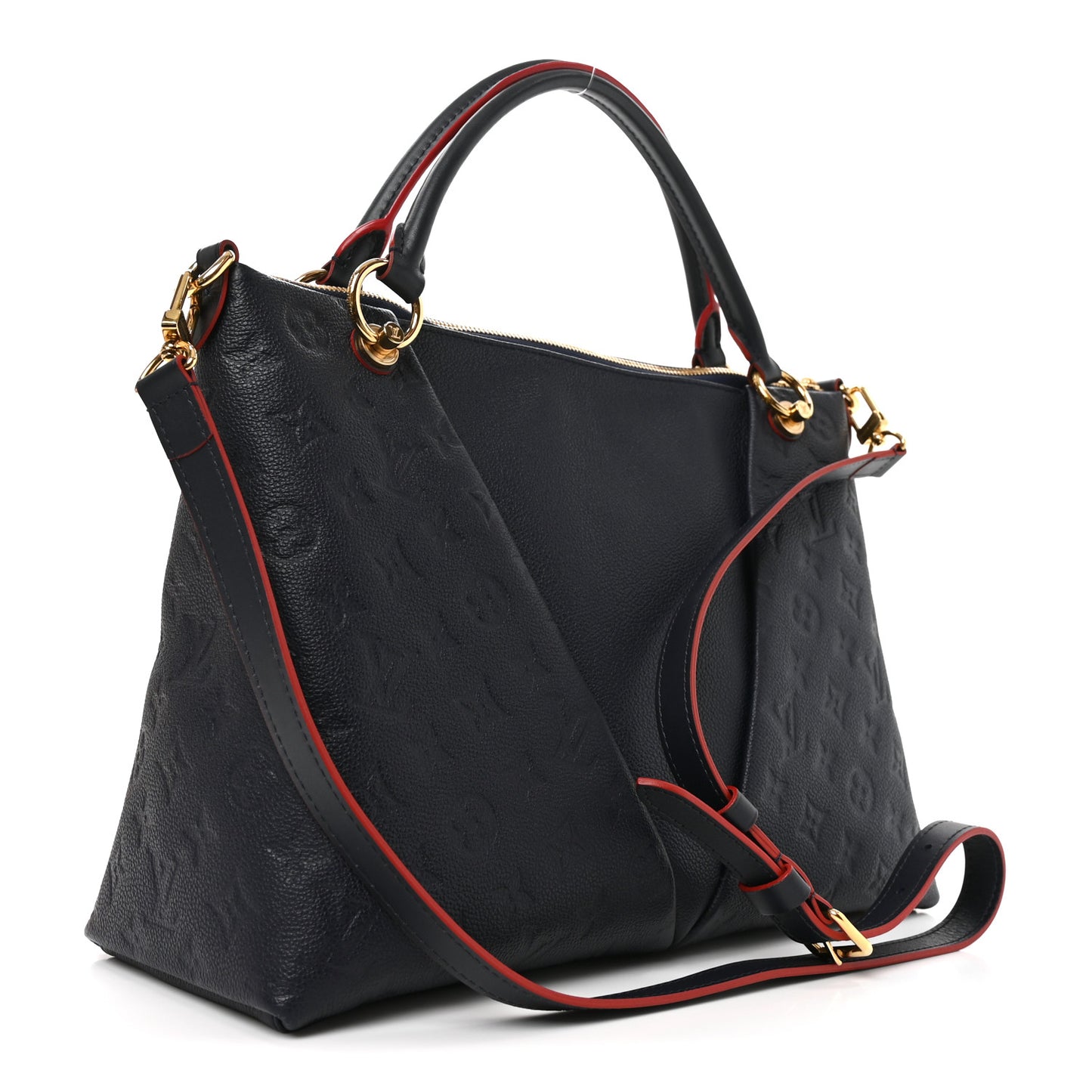 Empreinte V Tote MM Marine Rouge