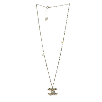 Chanel Pearl CC Pendant Long Necklace Gold 3 of 8