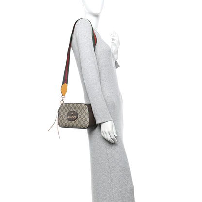 Gucci GG Supreme Monogram Web Neo Vintage Shoulder Bag Beige New Acero Crop 2 of 10