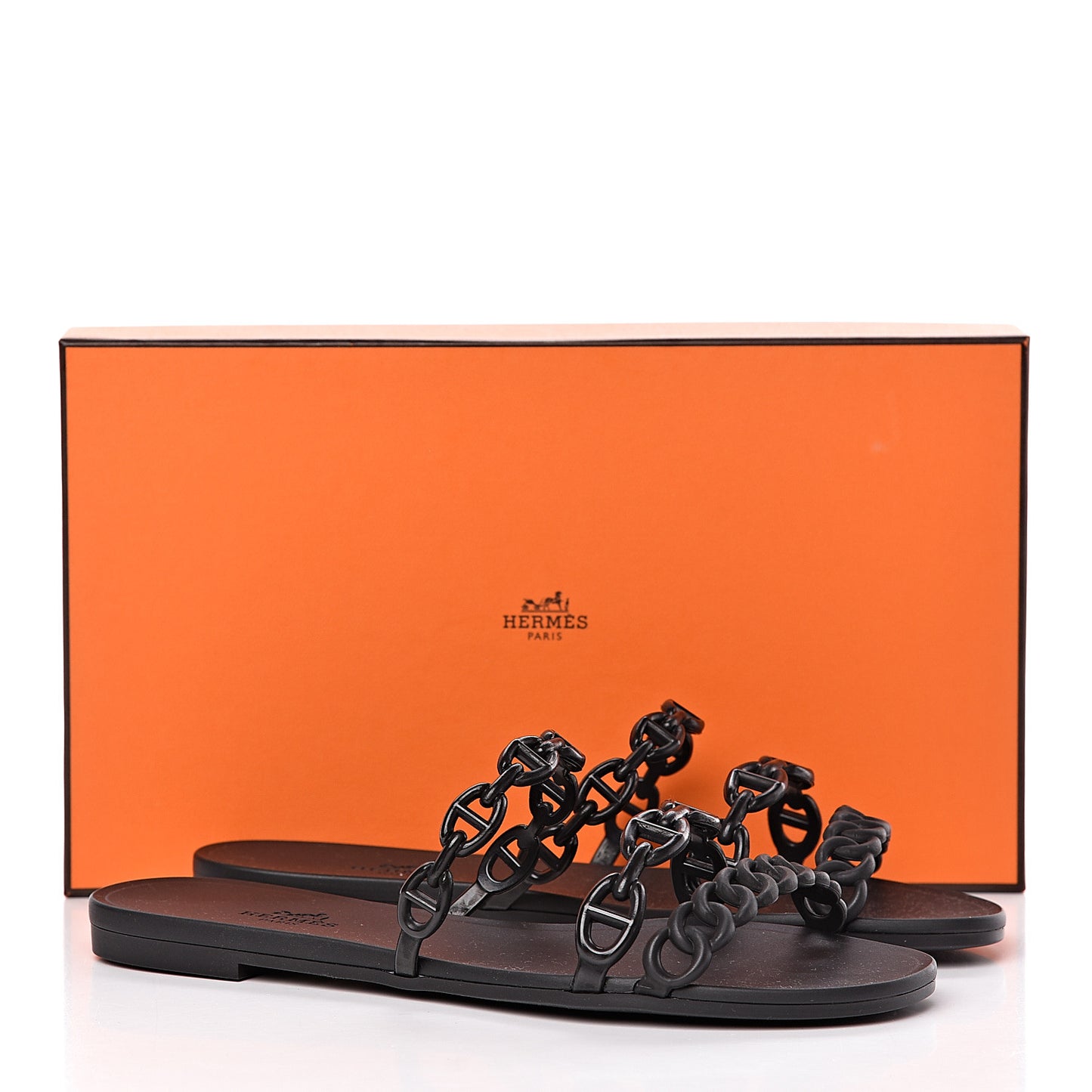 Rubber Chaine d'Ancre Rivage Sandals 36 Black