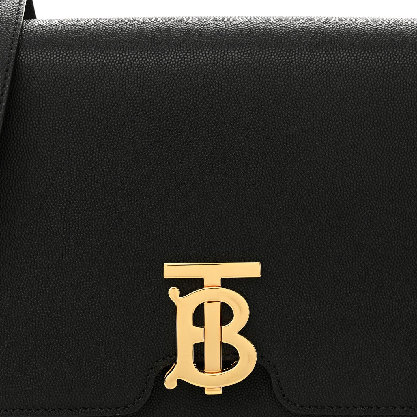 Grained Calfskin Medium TB Bag Black