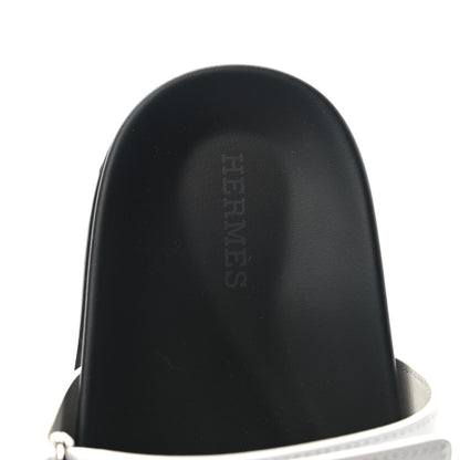 Hermes Calfskin Womens Chypre Sandals 37 White 7 of 9