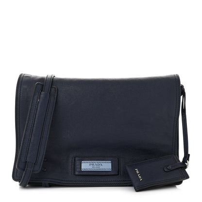 Prada Glace Calf Etiquette Flap Inchiostro Astrale 1 of 11