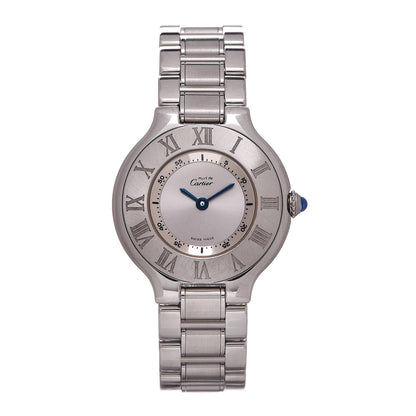 Cartier Stainless Steel 28mm Must De 21 Quartz Watch 1 of 8