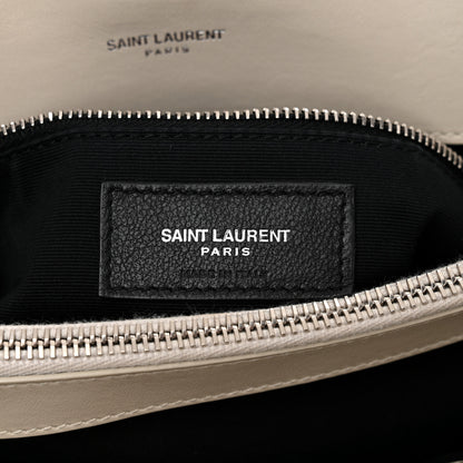 Saint Laurent Calfskin Y Quilted Monogram Medium Loulou Chain Satchel Crema Soft 6 of 12