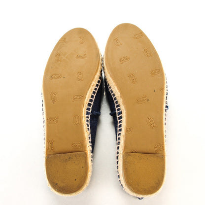Chanel Denim Toile CC Espadrilles 41 Navy Black 5 of 7