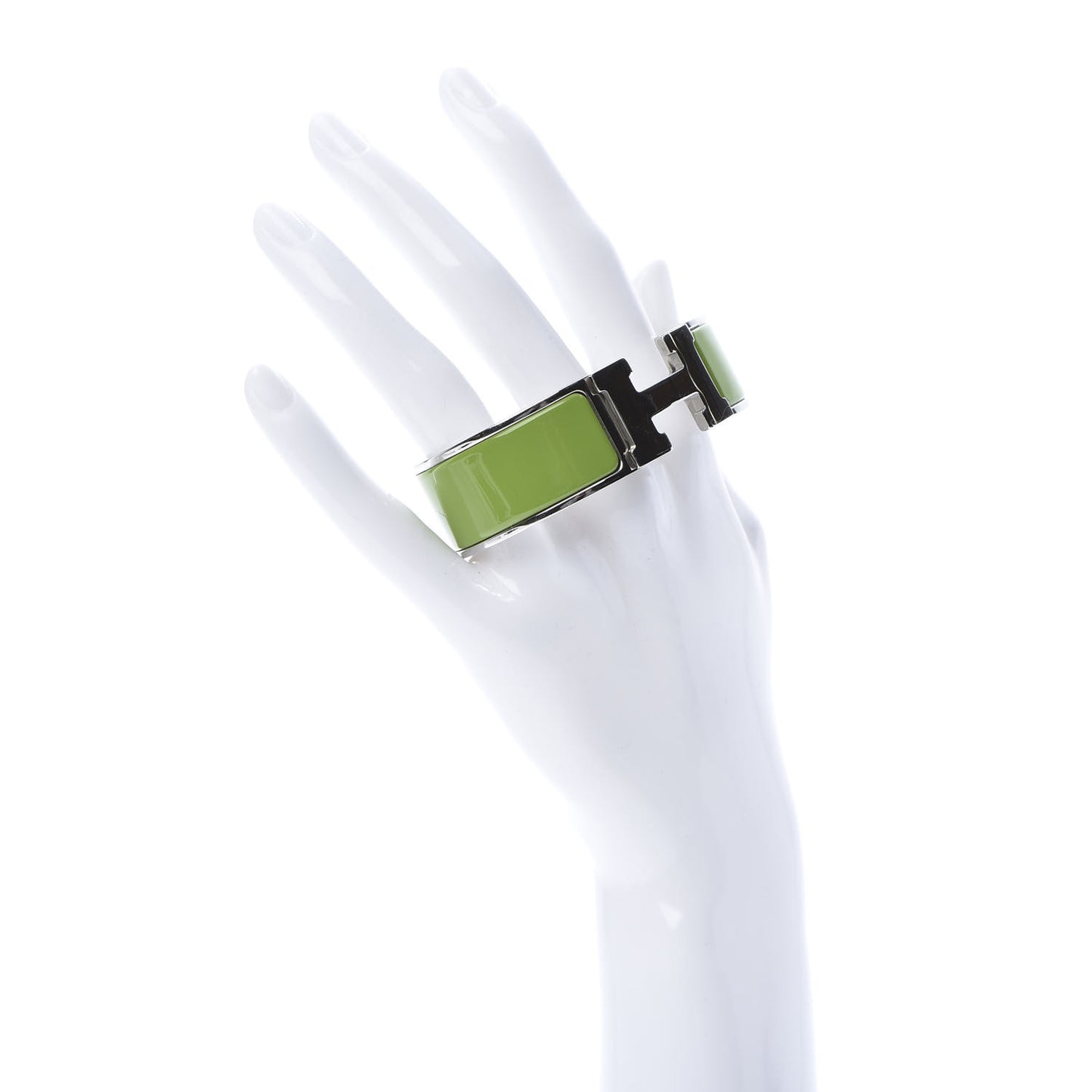 Enamel Wide Clic Clac H Bracelet PM Vert Anis