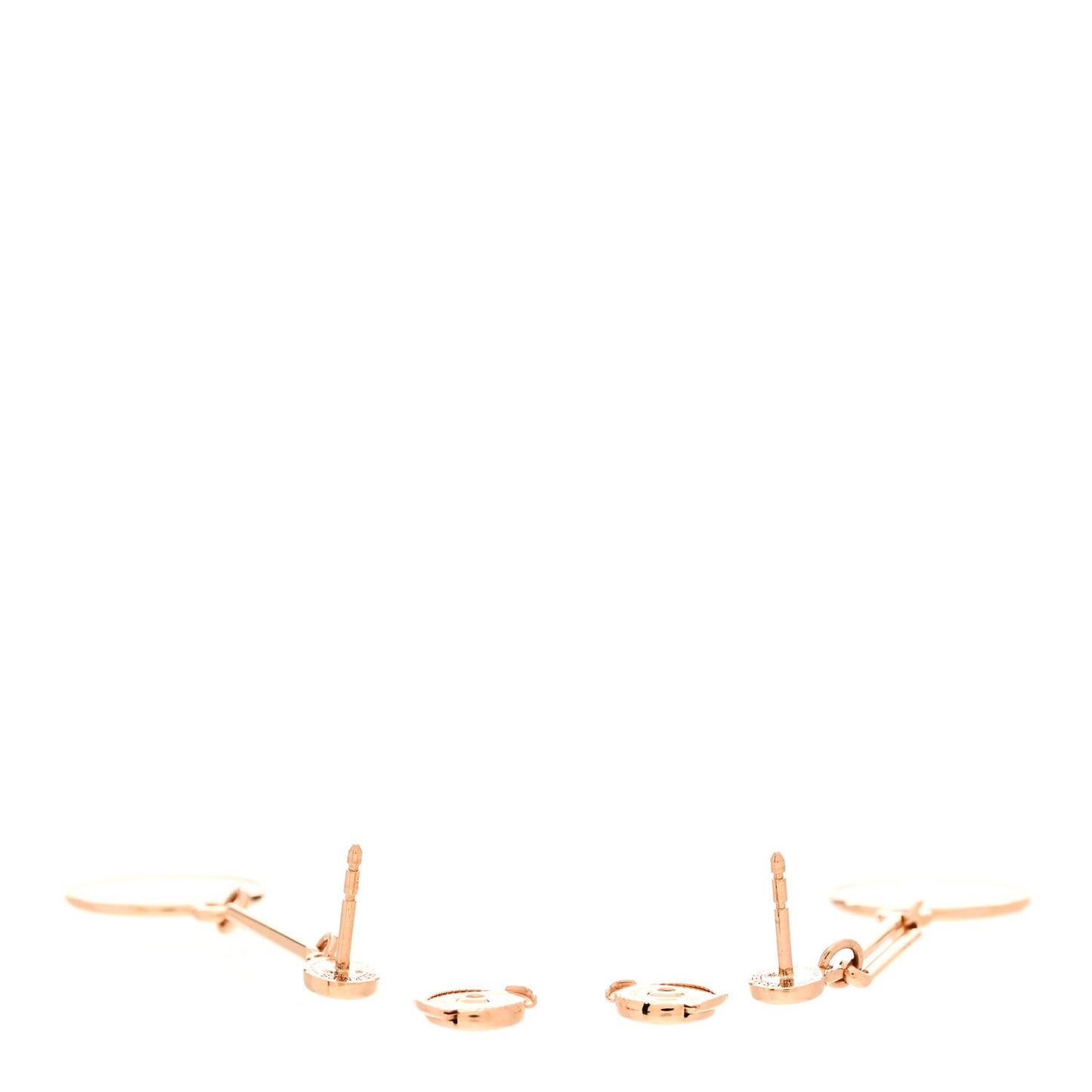 18K Rose Gold PM Ex-Libris Drop Earrings