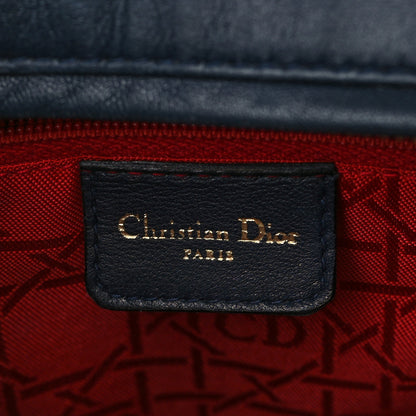 Christian Dior Lambskin Cannage Medium Lady Dior Navy Blue 5 of 6