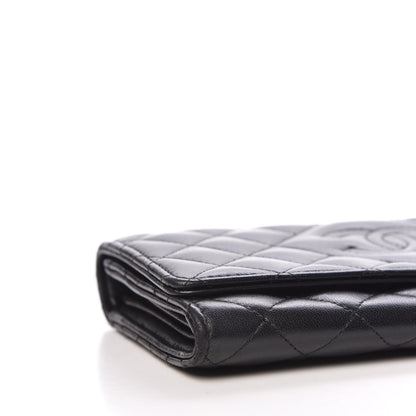 Chanel Lambskin Quilted Large Diamond CC Flap Wallet Black 10 of 14