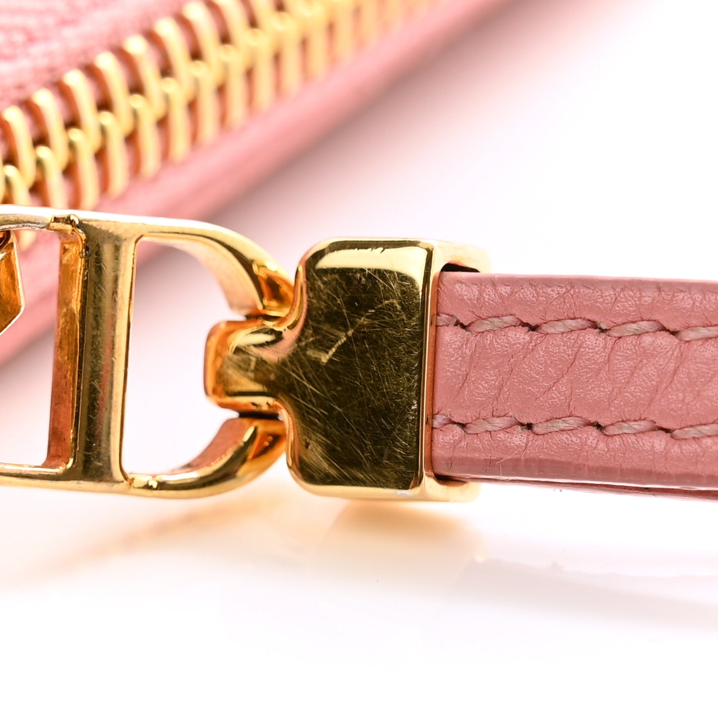 Calfskin Macrocannage Small Caro Daily Pouch Pink