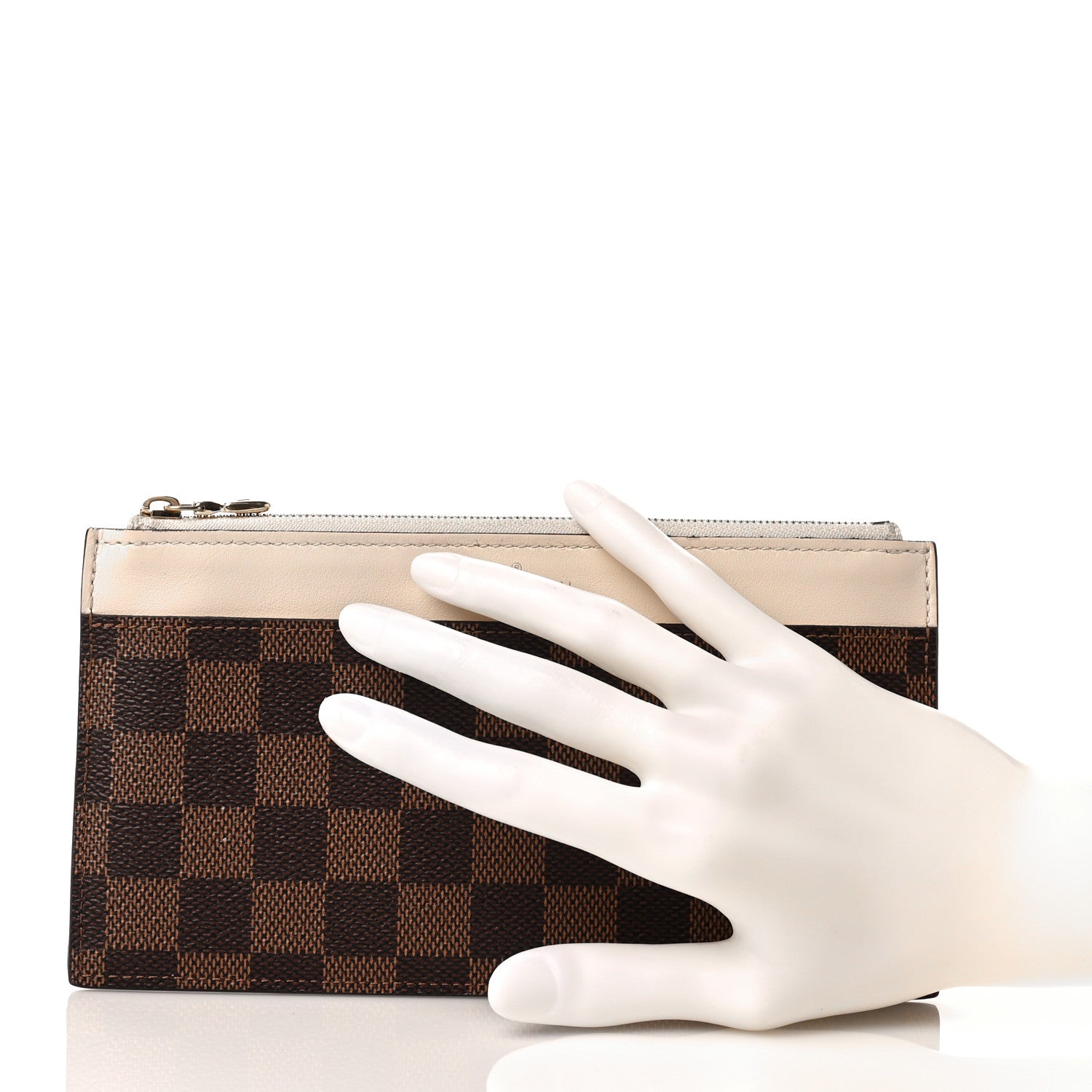 Louis Vuitton Damier Ebene Slim Purse Cream 2 of 8