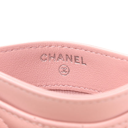 Chanel Lambskin Chevron Quilted Card Holder Light Pink 6 of 8