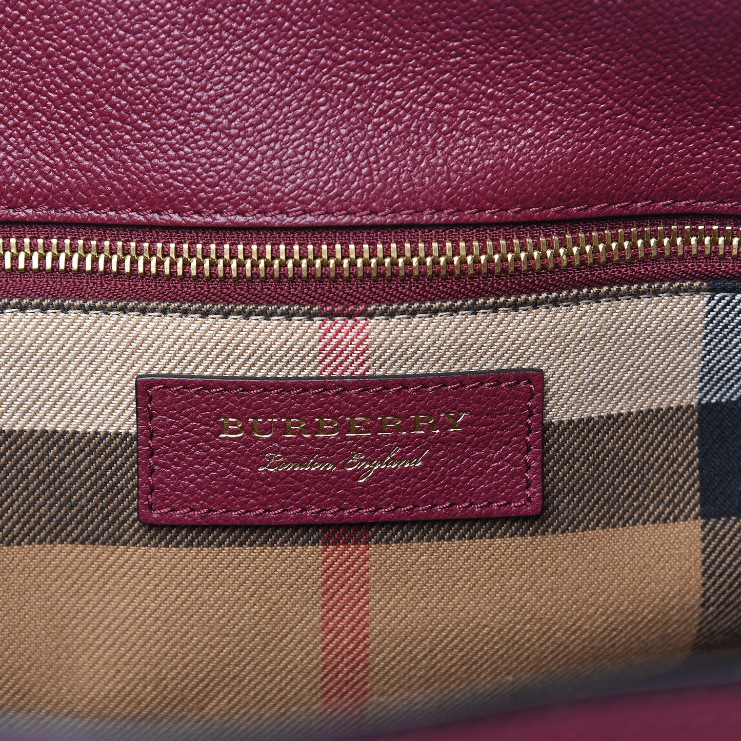 Soft Grain Medium Buckle Tote Dark Plum