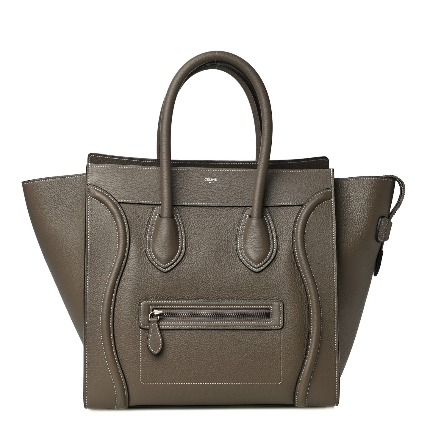 Drummed Calfskin Mini Luggage Souris
