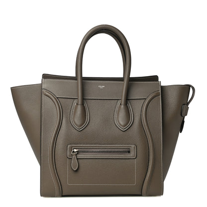 Celine Drummed Calfskin Mini Luggage Souris 1 of 11