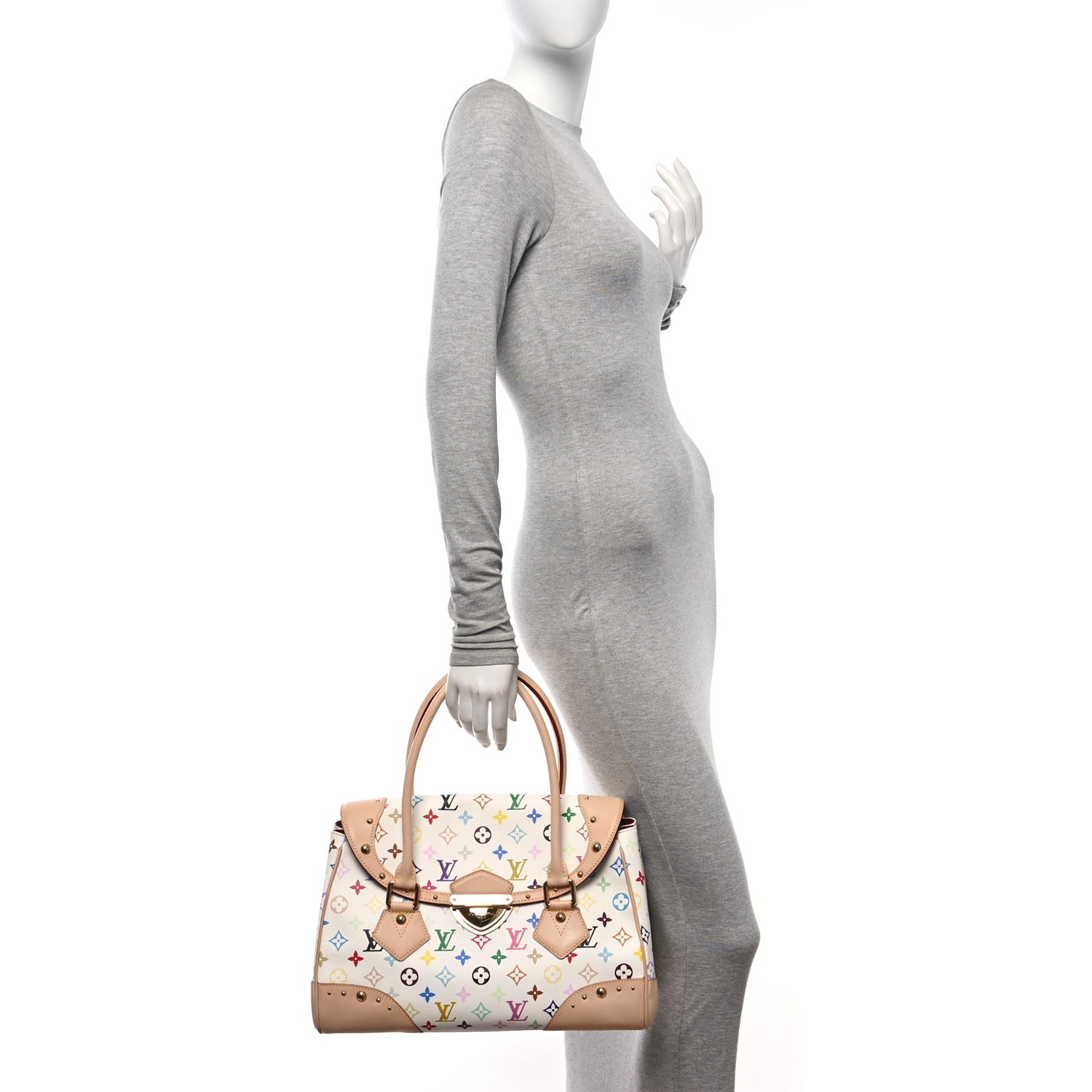 Monogram Multicolor Beverly GM White