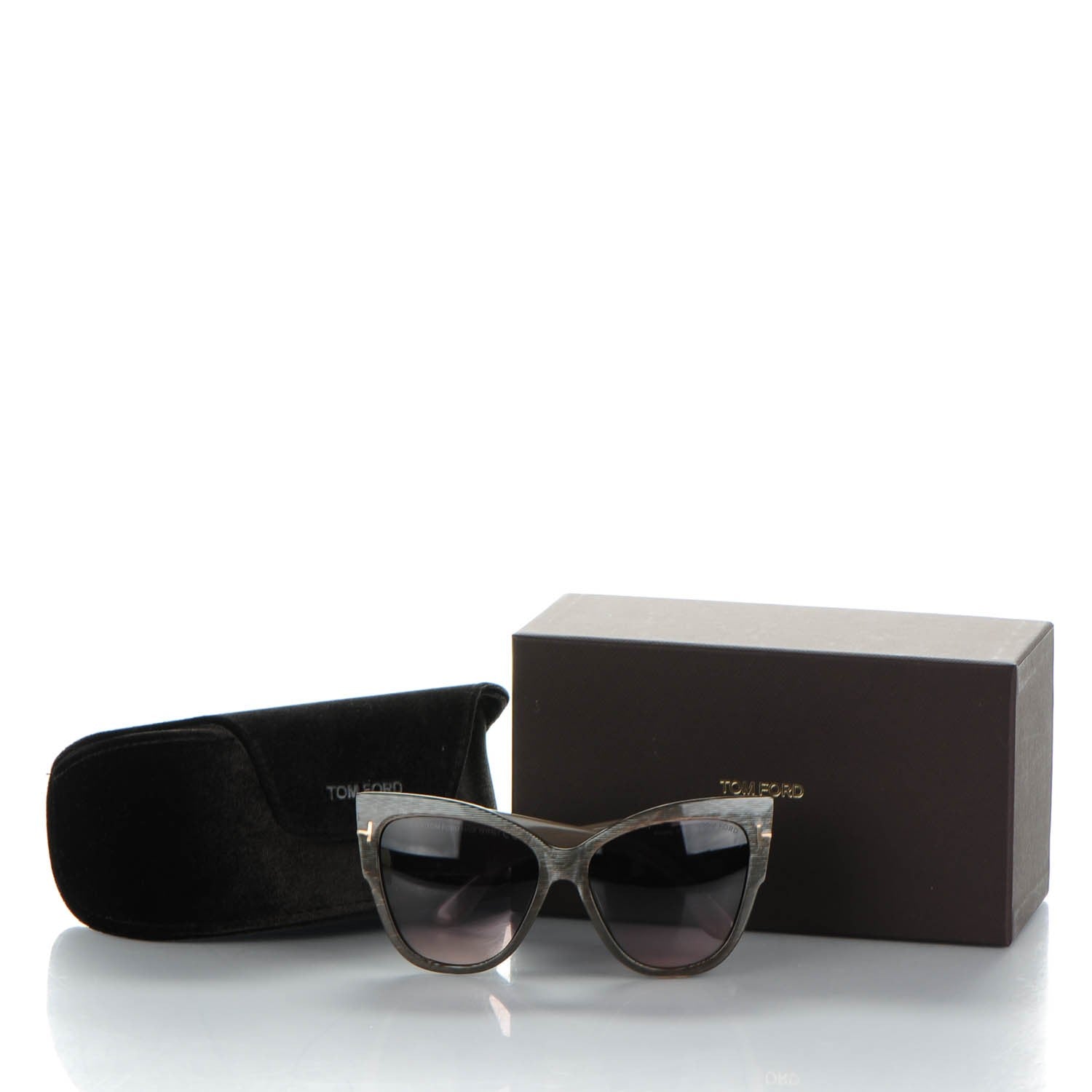 Tom Ford Acetate Anoushka Cat Eye Sunglasses TF371 Dove Grey 7 of 7