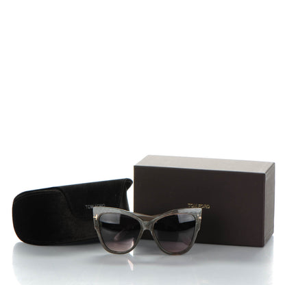 Tom Ford Acetate Anoushka Cat Eye Sunglasses TF371 Dove Grey 7 of 7