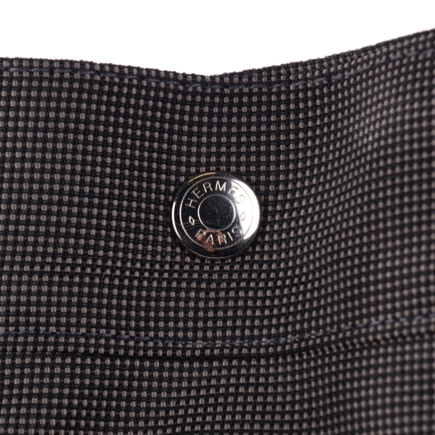 Hermes Canvas Herline MM Tote Grey 12 of 13