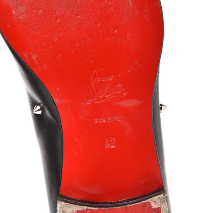 Christian Louboutin Calfskin Spikes Degra Flat Loafers 42 Black 8 of 16