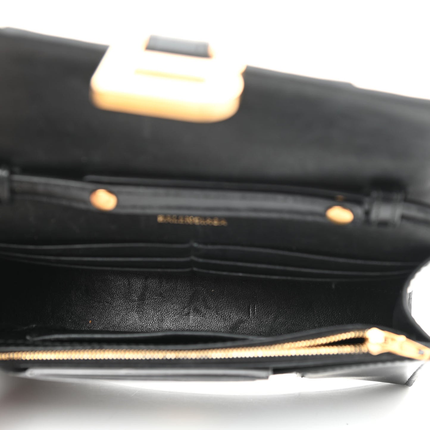 Shiny Box Calfskin Hourglass Chain Bag Black